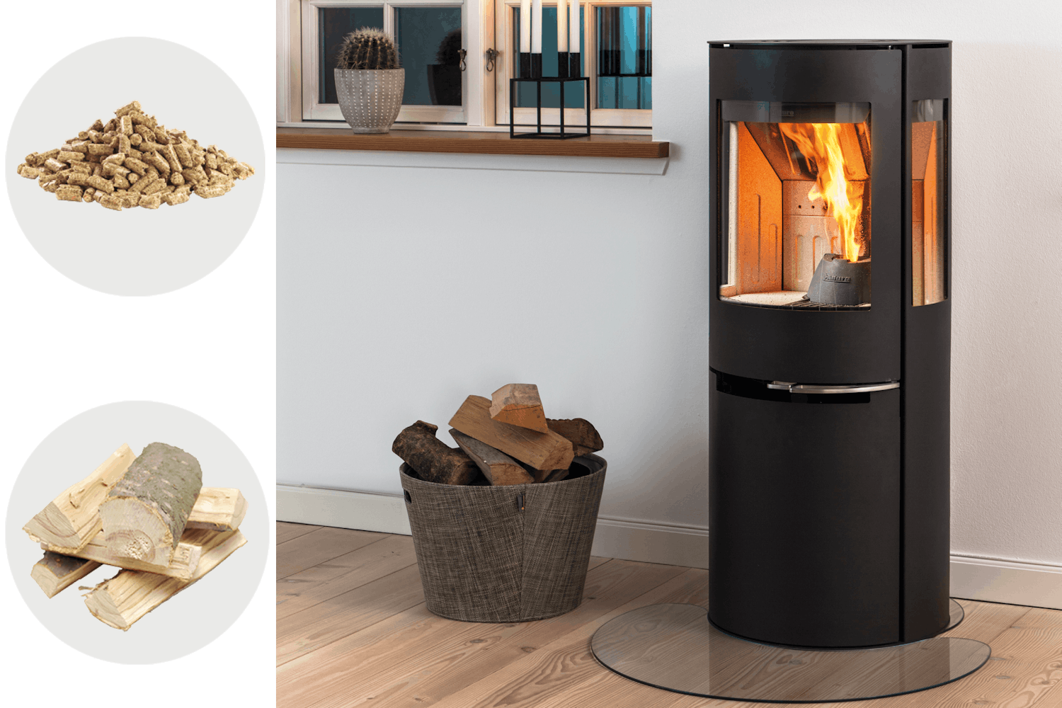 Hybridovn Hybridovn: Fyr med både ved og pellets